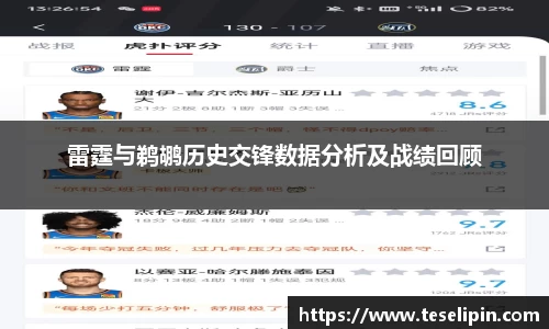 雷霆与鹈鹕历史交锋数据分析及战绩回顾